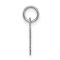 Sterling Silver Small Script Initial Letter M Charm Jewerly 16mm x 8mm